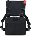 Tactical Chest Pack EDC Chest Bag 600 Nylon Utility Tackle Bags Outdoor Sports Camping Hiking Hunting Pack(Black)