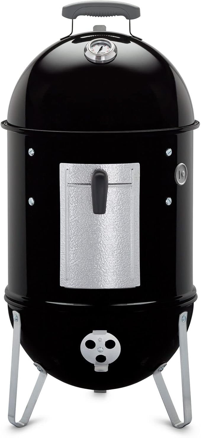 Weber Smokey Mountain Cooker 14-Inch Charcoal Smoker – Outdoor BBQ Smoker with Dual Cooking Grates Porcelain‑Enameled Kettle &amp Temperature Control Dampers
