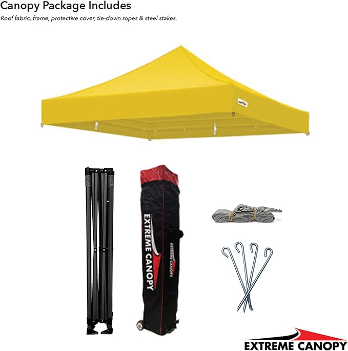 Extreme Canopy Heavy Duty Steel Instant Popup Tent (10'x20' Black)