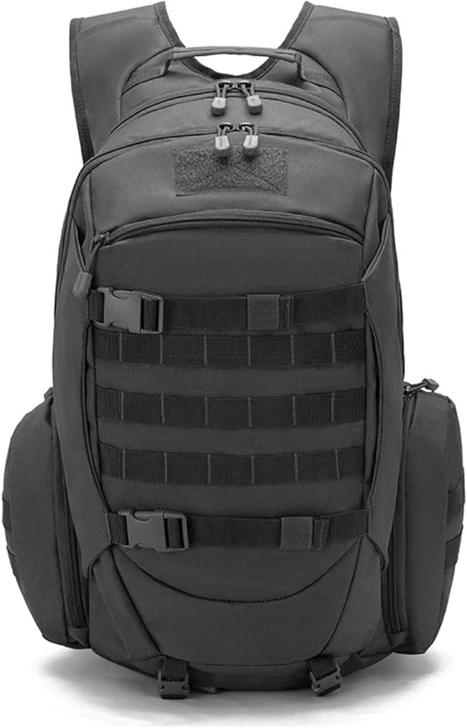 36-55L Tactical Backpacks Molle Hiking Daypacks for Men Backpacks for Rucking Hiking Fishing Camping(Black)