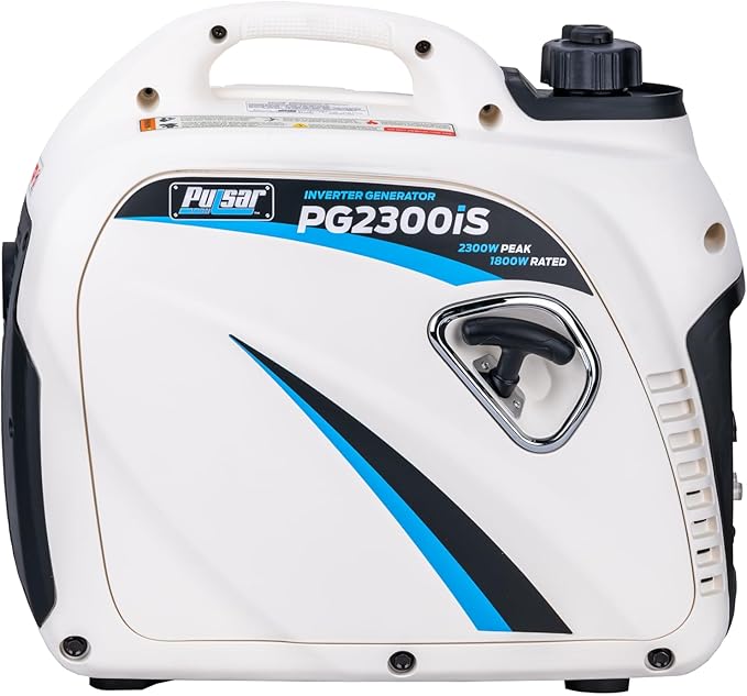 Pulsar PG2300iS 2300W Portable Super Quiet Gas-Powered Inverter Generator with USB Outlet &amp Parallel Capability CARB Compliant