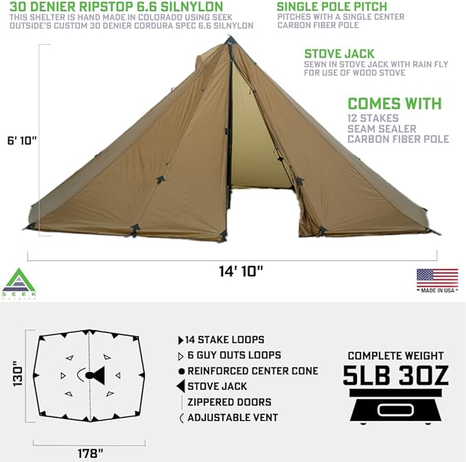 Seek Outside | Lightweight Hot Tents and Tipis for Backpacking Hunting Fishing