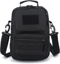 Outdoor Sports Hiking Sling Pack Camouflage Tactical Molle Shoulder Bag Trekking Hunting Backpacks Purse(Black)