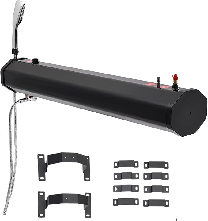 Portable Water StorageRoof Rack Mount Road Shower18L/20L/30L Pressurized Water Tank for Camping ShowerIdeal for Overlanding and Outdoor Activities 18L