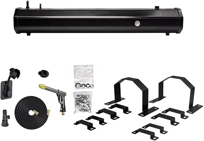 Solar ShowerCamping ShowerRoof Rack Mounted Off-Road Shower w/High Pressure Water Gun Spray Head for Outdoor Activities (30L)