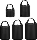 PATIKIL Waterproof Dry Bags 5 Pack Portable Dry Sack Roll Top Bag Lightweight Dry Storage Bag for Gym Kayaking Hiking Swimming Camping Black (1.5L 2.5L 3.5L 4.5L 6L)