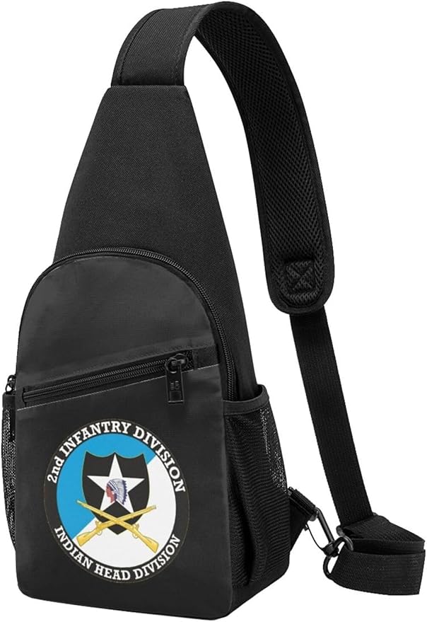 2nd Infantry Division with Rifles Chest Pack Leisure Shoulder Crossbody Chest Bag