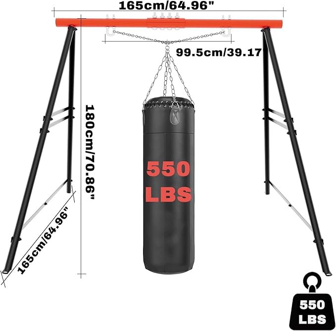 Swing Sets for Backyard Outdoor Porch Swing Frame Hammock Chair Stand Only Max Load 550Lbs for Patio Playground Park