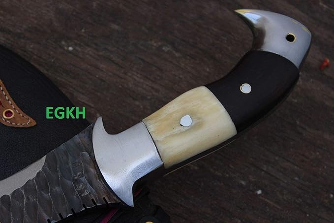 12 Inches Eagle Survival Rust Free Kukri - Custom Made Khukuri - Best Survival Handmade Tools Knife - High Carbon Steel 5160 Spring Steel Blade with Rosewood and Water Buffalo Bone Handle