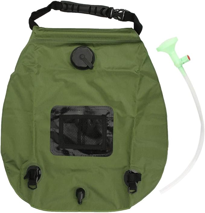Gavigain Shower Bag Outdoor Portable 20L Solar Heating Water Bag Hot Water Shower Bag for Camping Hiking Beach Traveling