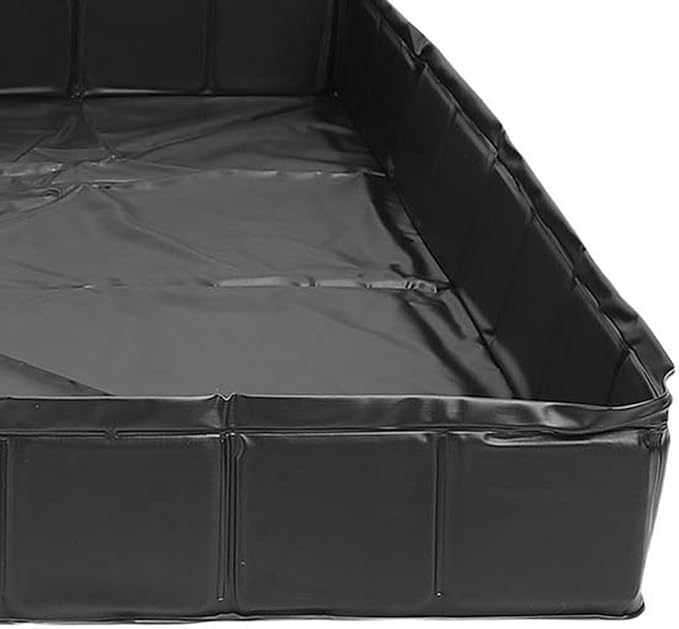 Sturdy PVC Camping Shower Tray with Efficient Drain System 41 X 41 X 6 Inches Foldable Shower Pan for Outdoor Use