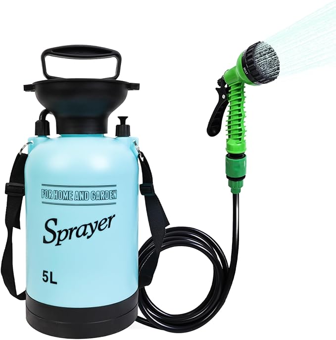 Portable Shower for Camping with 7 Spray Modes Camping Shower for Beach Shower Car Shower Hand Press with Removable Hose and Shower Head