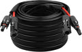 10AWG Solar Cable - 50FT Solar Panel Extension Cord 10 Gauge PV Wire with Flame Retardant Protective Sleeving Female &amp Male Waterproof Connector for RV Photovoltaic Systems Solar Panels (50 Feet