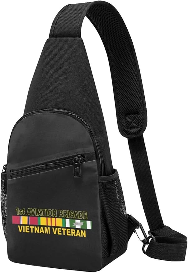 US Army 1st Aviation Brigade Vietnam Veteran Chest Pack Leisure Shoulder Crossbody Chest Bag