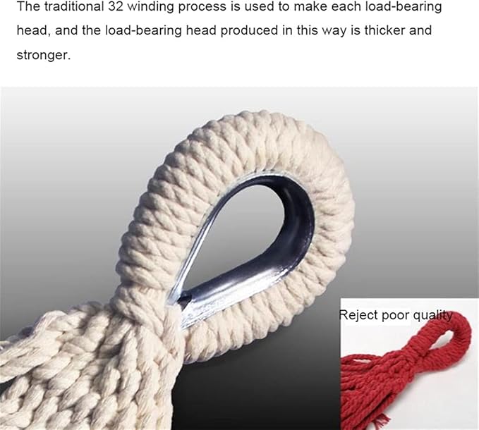 Portable Hammock Portable Tassel Hammock Anti-Rollover Camping Hammock Swing Bed for Outdoor for Backpacking Beach