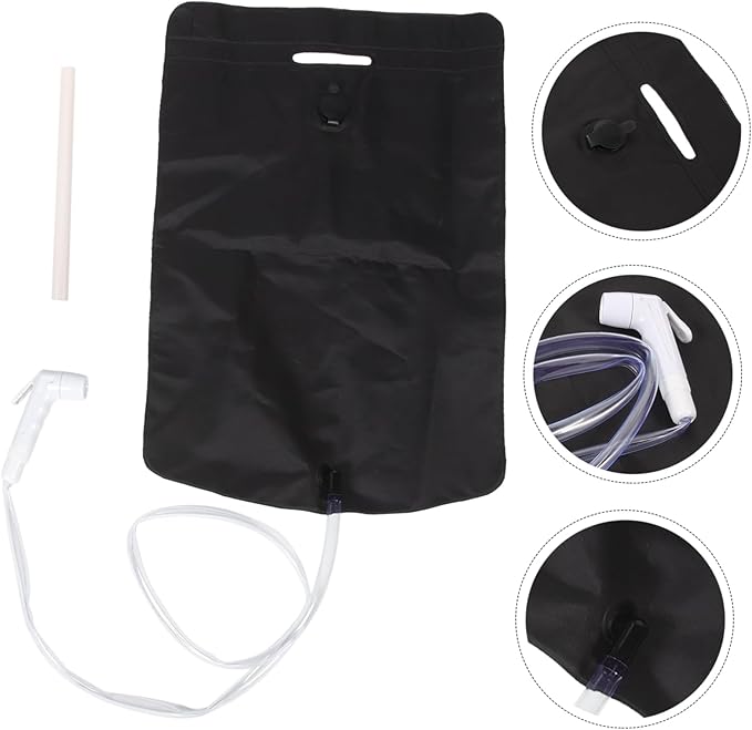 1set Portable PVC Shower Bag Compact Outdoor Toiletry Kit for Camping Hiking and Fishing Lightweight Design for Easy Storage and Travel