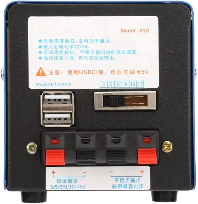 USB crank generator hand crank power generator portable mobile emergency power generator manual power supply emergency charger for camping outdoor garden generators
