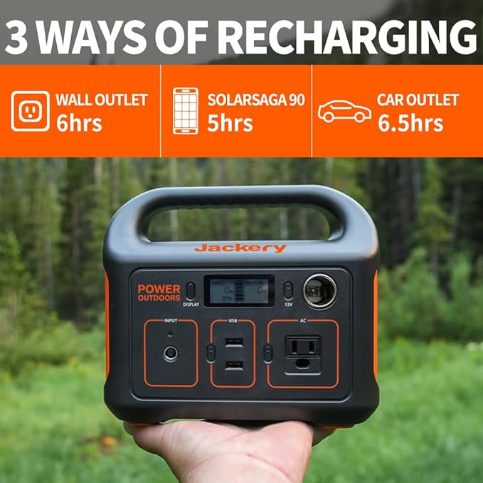 Jackery Portable Power Station Explorer 290 290Wh Backup Lithium Battery 110V/200W Pure Sine Wave AC Outlet Solar Generator (Solar Panel Not Included) for Outdoors Camping Travel(Renewed)