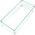 Fire Pit Glass Wind Guard 29''L x 13''W x 6''H Inch Wind Guard Rectangle 4pcs Clear Tempered Glass 0.3’’ and 8pcs Hardware Connectors Fire Accessory for Propane Gas Firepit Outdoor Use