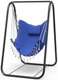 G TALECO GEAR Hammock Chair with StandHeavy-Duty and Rustproof Hanging Chair with StandHammock Swing Chair Standfor Indoor Outdoor Patio Yard Garden Porch (Blue)