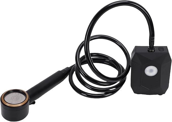 Portable Shower Pump 6000mAh Rechargeable Camping Shower with LED Display 4 Water Modes 1.59GPM Water Pressure for Camping Hiking Travel Car Use
