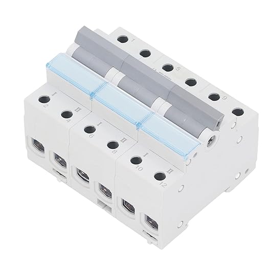Manual Transfer Switch RV 3P 400VAC Single Side Interlock Circuit Breaker 35mm DIN Rail Mounting (125A)