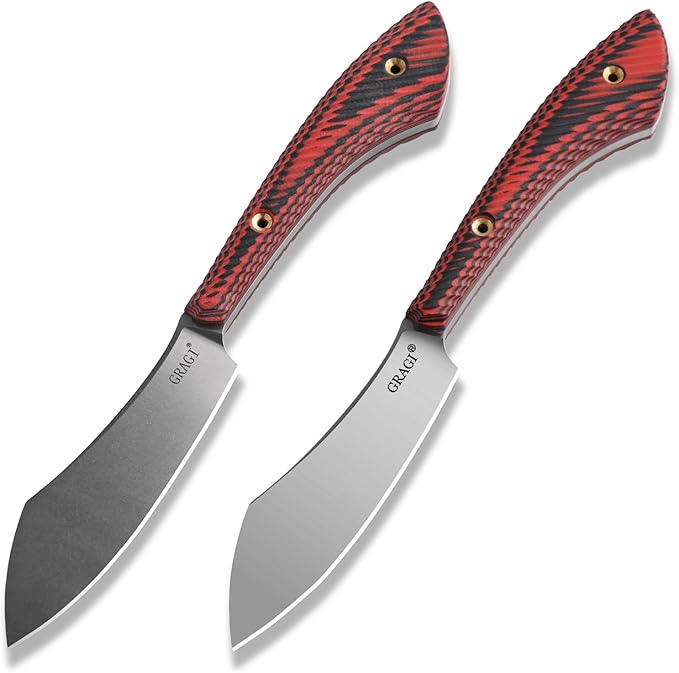 Original Design Beautiful High-Hardness Fixed Blade EDC Tool Peeling Outdoor Hiking &amp Camping Supplies Huntting Knife D2 Steel Blade G10 Handle with Sheath (Sanding)