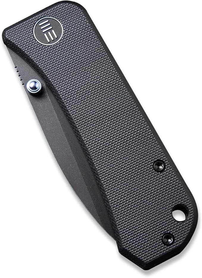 WeKnife Banter Pocket Knife for EDC Ben Petersen Folding Knife with 2.9”S35VN Blade Titanium Thumb Stud Opener 2004B (Black)