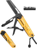 VIPERADE VAK4 Multitool Pocket Knife for Men Multifunctional 21-in-1 Multitool Pocket Knife with Pouch Outdoor Camping Survival and Everyday Use (K4-Yellow)