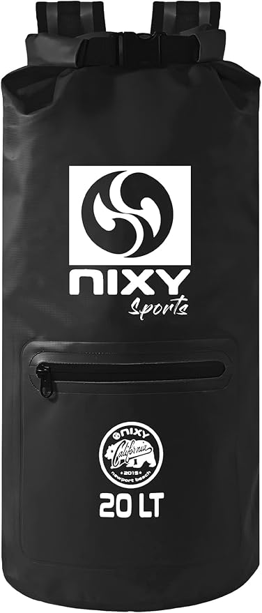 NIXY Premium 20L/30L Dry Backpack Accessory - Spacious Waterproof Storage Solution for All Your Outdoor Adventures Paddleboarding Kayaking Camping &amp More (Black 20L)