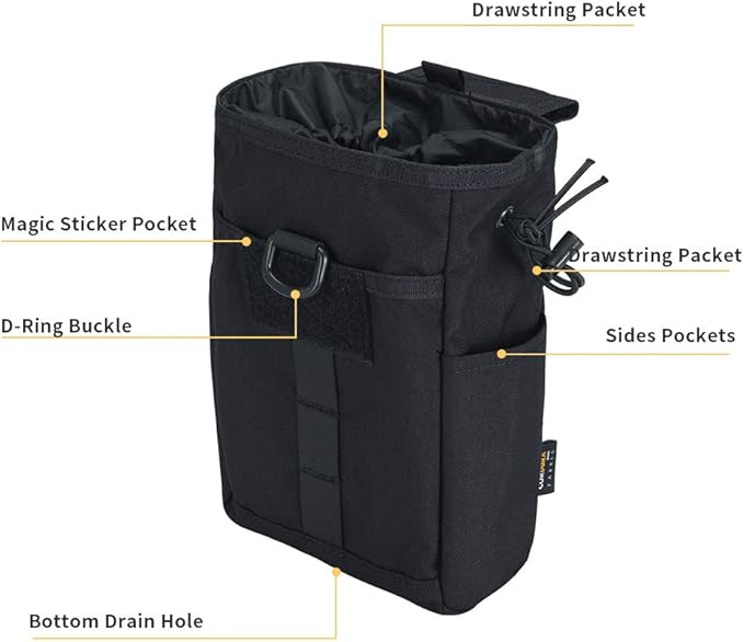 EXCELLENT ELITE SPANKER Molle Dump Pouch Drawstring Magazine Utility Pouch Folding Dump Pouch Waist Bag