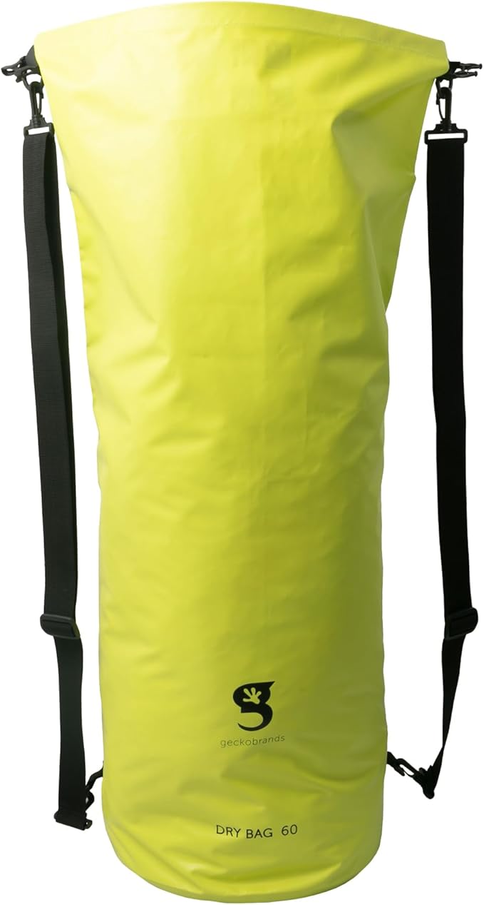 geckobrands Tarpaulin Dry Bag – Waterproof PVC Bag with Carabiner for Secure Storage for Boating Kayaking Camping