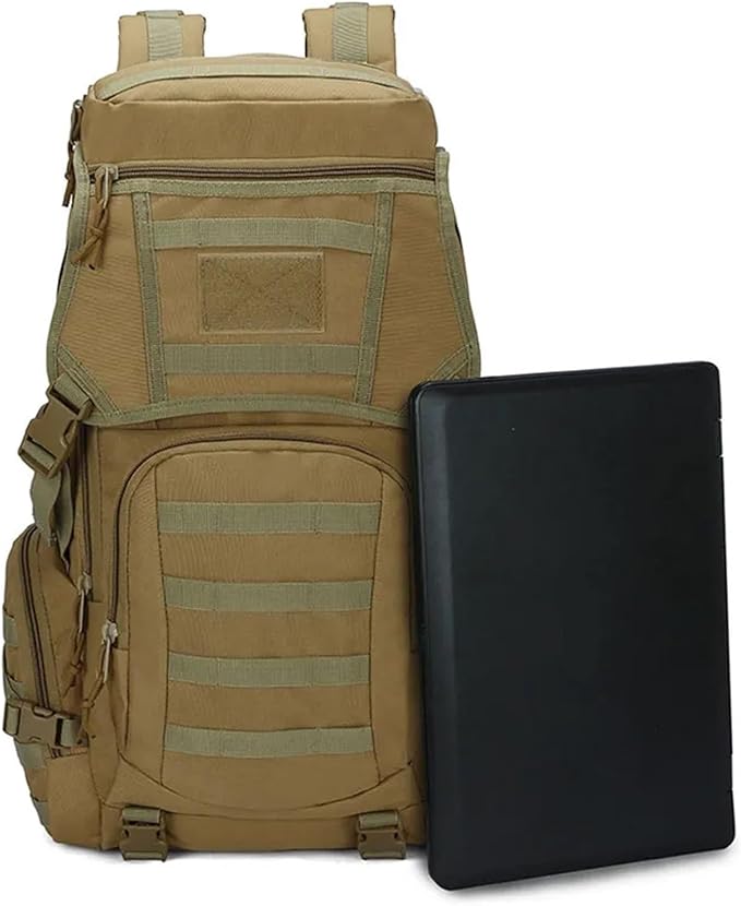 Tactical Backpack Survival Bag HuntingCompatible For Men Outdoor Travel Hiking Rucksack Camping Trekking(Green)
