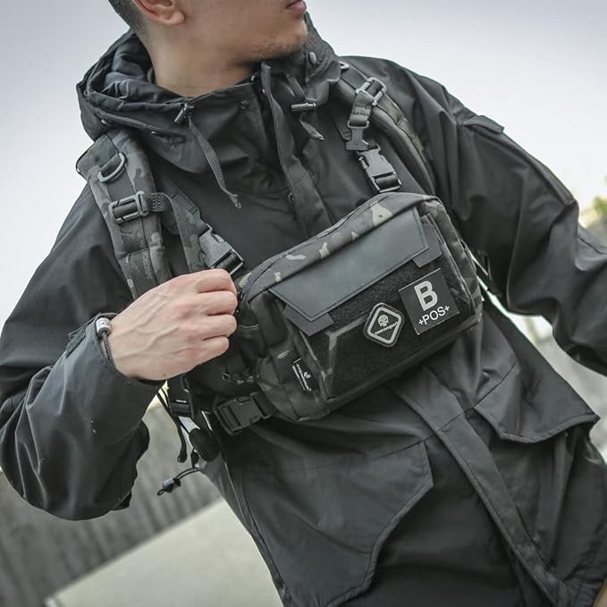 PAZAGUILA Action Chest BagUtility Chest Pack H-harness Bag Laser Molle Cutting and Elastic Magazine Inner Pouch Design