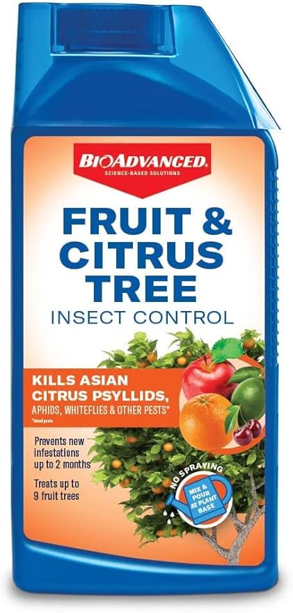 BioAdvanced Fruit Citrus &amp Vegetable Insect Control for Edible Gardening Concentrate 32 Oz with BioAdvanced Fruit &amp Citrus Tree Concentrate 32 oz