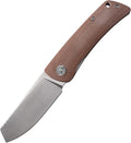 Petrified fish PFE05 Flavorist3.15 K110 Satin Blade 94g Micarta Handle Front Flipper Liner lock Folding knife (Brown)