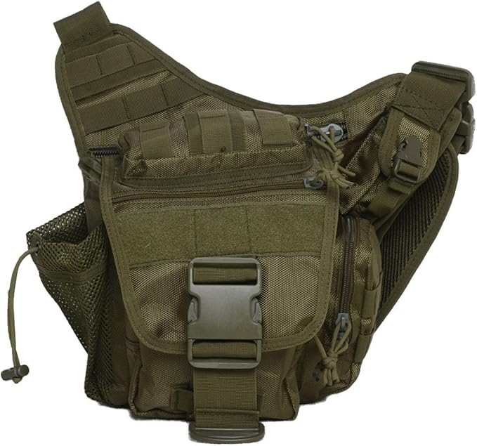 Kervaky Men's Tactical Backpack Women's Tactical Backpack Shoulder Bag Waist Bag Outdoor Backpack-green