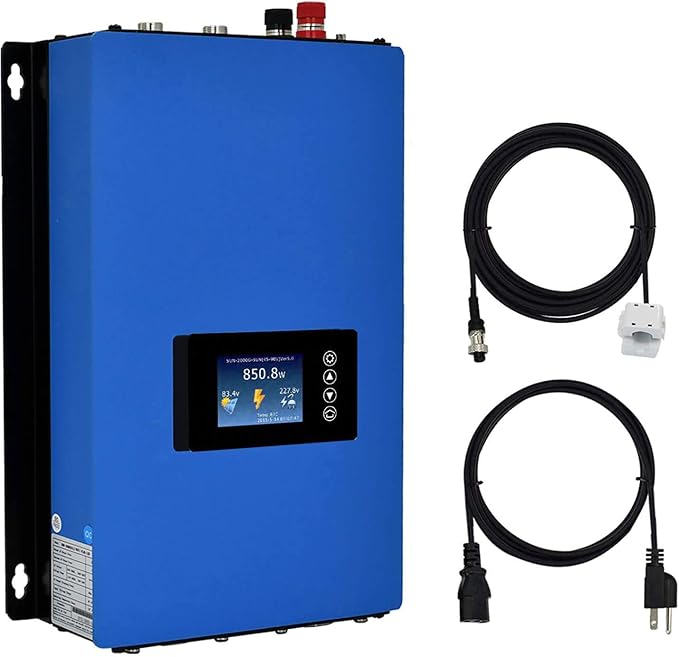 Y&ampH 1000W Grid Tie Inverter Power Limiter DC25-60V Solar Input AC110V/240V Auto Switch