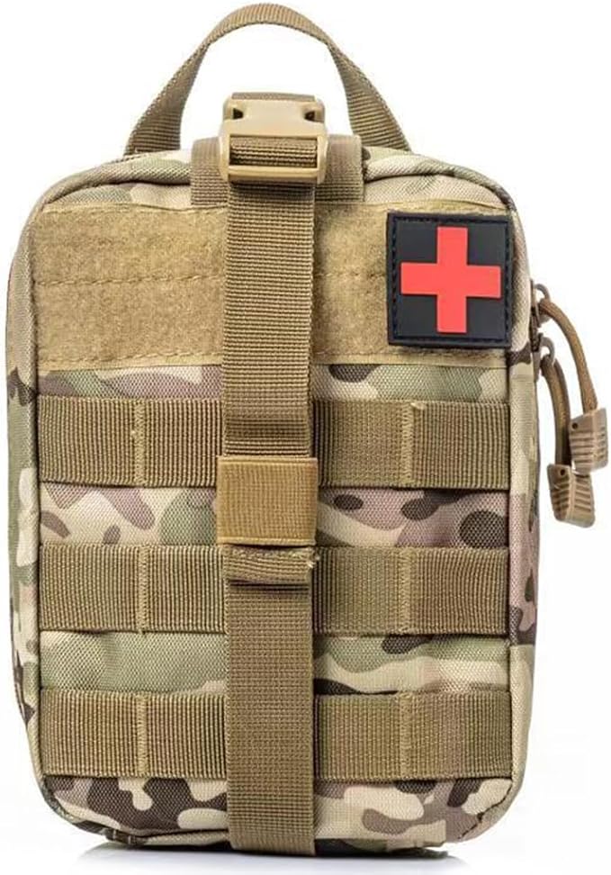 Tactical Molle Medical First Aid PouchEMT IFAK EDC Tools Phone Holder Case BagOutdoor Airsoft Hunting Vest &amp Belts Accessory Pack (Multicam)
