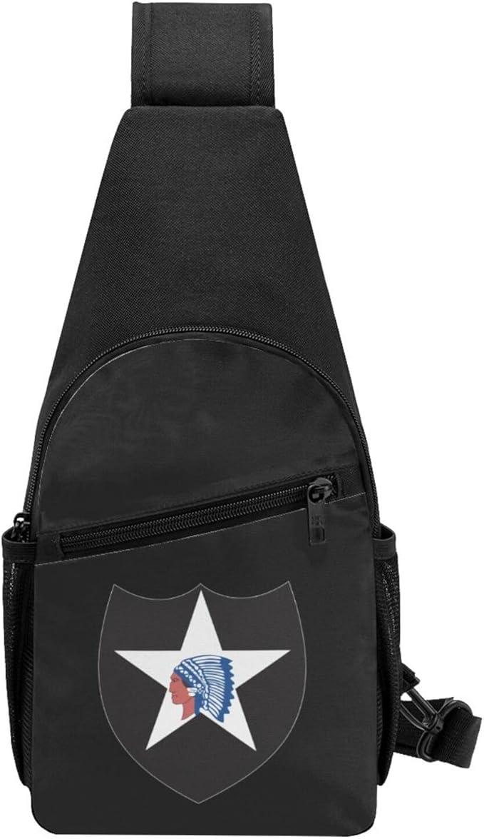 US Army 2nd Infantry Division Chest Pack Leisure Shoulder Crossbody Chest Bag