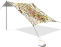 Lemon Floral and Birds Beach Tent Sun Shelter Set UPF50+ UV Protection 10.5 x 9.19 FT Camping Shade Canopy with Sandbags Sand Anchors Carrying Bag and Others