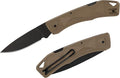 Gerber Gear LST Ultra - Lightweight EDC Knife - Survival Tactical Tool for Hiking Camping &amp Outdoor - Compact Folding Pocket Knife - Stainless Steel Blade - Made in USA - Coyote Brown