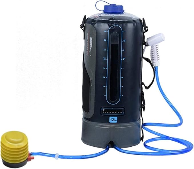Portable 12 l Solar Camping Shower Suite Portable Outdoor Outlook Delivery Trial Water Container Workpiece for Travel Skills
