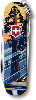 Victorinox Classic SD Swiss Army Knife Compact 7 Functions Swiss Made Pocket Knife with Small Blade Screwdriver and Key Ring - General Grant National Park