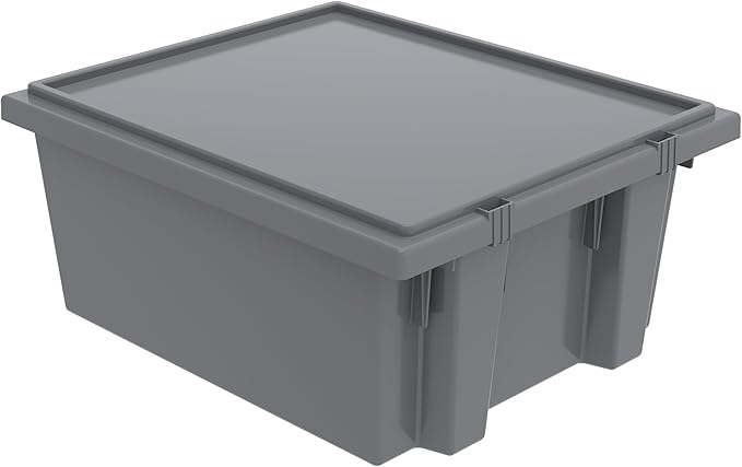 Akro-Mils 35231 Heavy Duty Plastic Lids for 35225 and 35230 Industrial Strength Nest and Stack Storage Bins and Totes for Storage Grey 3-Pack