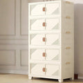 Storage Bins Stackable Folding Plastic Storage Containers with Clear Lids Multi Layer Organizer for Home Dorm Office Closet Bedroom Living Room