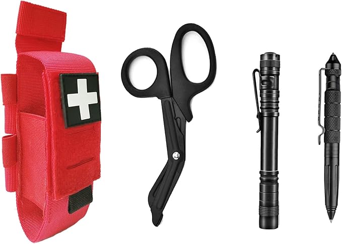 Laser Cut Tactical Molle Tourniquet Pouch TQ Holder Tourniquets Holster IFAK TQ Tourniquet Case Trauma Medical Shear Pouch Pen and Penlight Holder