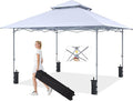 MASTERCANOPY 13x13 Pop-Up Canopy Tent Instant Shelter Outdoor Canopy with Wheeled Bag White