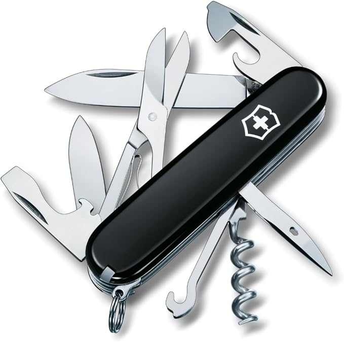 Climber Swiss Army Knife Black Blister Pack