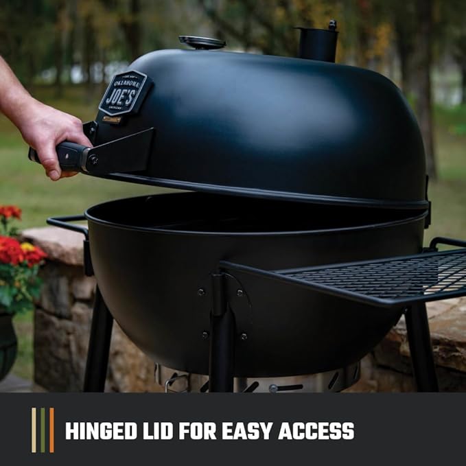 Oklahoma Joe's Blackjack 21.5 in. Heavy-Duty Kettle Charcoal Grill with 382 sq. in. Cooking Area Black